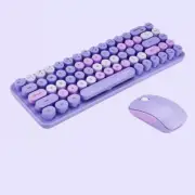 Mofii Wireless Keyboard and Mouse 2.4G Keyboards with Colorful 68 Keys Typewrite