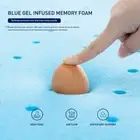 3 Inch Original Blue Gel-Infused Memory Foam Mattress Topper Cooling Ventilated