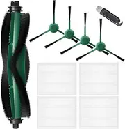 Replacement Parts Accessories Compatible with iRobot Roomba 105 Vac, Y0140, Q0120, Y0110, 105 Combo, Q011, Q0520 Robot Vacuum, 1 Roller Brush, 4 Hepa Filters, 4 Side Brush, 1 Cleaning Brushes