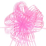 15pcs 8 Inch Organza Large Pull Bows Gift Wrapping Bows Ribbon Chiffon Yarn Pink