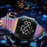在飛比找樂天市場購物網優惠-運動表 電子錶 手環 手錶 2022新款新潮男女LED觸摸屏
