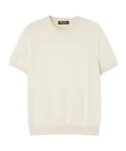 Loro Piana Ice Wish Crewneck Knitted Top IT40 cold beige