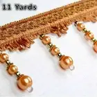 11 Yards X80mm Beaded Trim for Curtain Blind Bead Fringe Edge Trimming DIY Decor