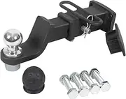 Drop Hitch Ball Mount,Adjustable Trailer Hitch Ball Mount | Towing Ball Mounts with Anti-Theft Locks, Off Road Towing