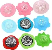 Zerodeko 9pcs Silicone Filter Net Liquid Cup Kitchen Sink Drain Stopper Catcher Dispenser Filtered Cleaner Dish Drying Rack Filter for Sink Sponge Dishwashing Pump Plug Plastic