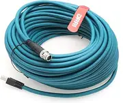 DRRI M12 X-Coded 8 Pole to RJ45 10 Gbps Gigabit Ethernet Interface Cat 7e Shielded Cable for Cognex in-Sight Series Industrial Cameras (50M)