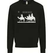 Are We Nearly there Yet? Funny Christmas Kids Sweatshirt Jumper