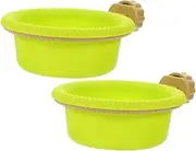 BCOATH 2pcs Hanging for Cage: Plastic Parrots Shower Bathtub - Cage Birdbath Basin for Canary Budgerigar Cockatiel Lovebird