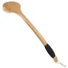 Back Scrub Brush for ShowerStiff Boar Bristles Bamboo Curved Long Handle Anti...