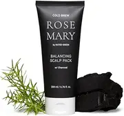 RATED GREEN COLD BREW Rosemary Balancing Scalp Pack w/ Charcoal | Korean Hair Care Hair Conditioning Mask | Deep Conditioning Hair Mask for Dry Damaged Hair | Hydrating Hair Mask, 6.76 Fl. Oz