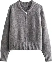 [Generic] Pullover Men Business Zip Knit Cardigan Pilot Jacket Sweater Coat Knitted Pullover Sweater