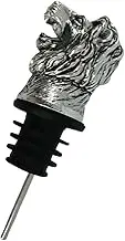 Alipis Lion Head Shaped Wine Pourer Stopper Creative Wine Bottle Caps for Home Parties Lightweight and Safe Design Fun and Unique Beverage Accessory Silver