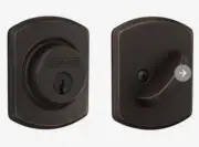 LOCK B60 N G GRW 716 Schlage Single Cylinder Aged Bronze Single Deadbolt