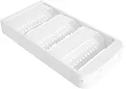 MAGICLULU Display Shelf Books Utility Organizer White Plastic Brochure Display Stand