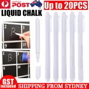 2-20X White Liquid Chalk Pen Marker For Windows Glass Chalkboard Blackboard Art
