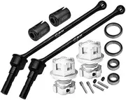 4140 Carbon Steel Front Or Rear Extend Cvd Drive Shaft (110mm) with Aluminium 7075 Alloy Wheel Lock & Hex Claw for Traxxas 1/10 Maxx with WideMAXX Monster Truck 89086-4 Upgrades - Silver