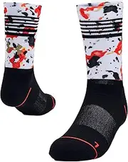 [Under Armour] Women`s Printed Training Crew Sock 1 Pack (White(1355931-100)/O_B1, Large)