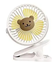 Stroller Small Fan, Electric Clip On Fan for Sleeping, 360-Degree Rotation Function Ventilation Tool for Car Seats, Student Beds, Cribs, Bedsides
