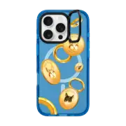 iPhone 16 Pro Impact Ring Stand Case MagSafe Compatible Gold Cat Coin by Mond Kim