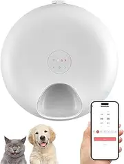 Automatic Cat Feeder, 6-Meal Smart Pet Feeder with Removable Ice Crystal Boxes - App Controlled Cat & Dog Food Dispenser, Anti-Accidental Lock, Washable