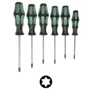 Wera STANDARD TORX BO SCREWDRIVER SET 6Pcs T10-T40 Anti-Roll Off *German Brand