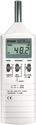 Extech 407730 Digital Sound Level Meter 40-130dB