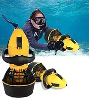 500W Underwater Scooter for Diving & Snorkeling - 70min Lithium Battery, 20m Depth, Safety Net, Dual Steering Modes for Pool/Beach/Ocean