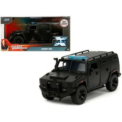 AGENCY SUV MATT BLACK "FAST X" "FAST & FURIOUS" 1/32 DIECAST MODEL BY JADA 34449