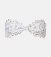 [Marysia] Marysia Antibes scalloped bandeau bikini top AU 10 multicoloured