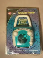 Sentry AM/FM Stereo Shower Radio Portable and Water Resistant
