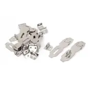 Cabinets Security Padlock Door Latch Metal Hasp Staple Set 73mm Long 10 Pcs