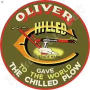 Oliver Chilled Plows 18" Round Metal Sign