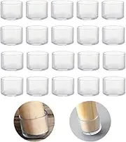20Pcs Round 18mm Silicone Chair Leg Floor Protectors, Chair Leg Caps, Furniture Foot Protectors, Free Moving Table Leg Covers, Stool Leg caps to Prevent Hardwood Floor Scratches and Reduce Noise