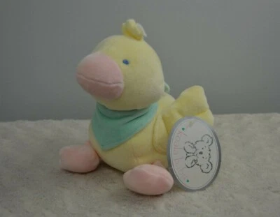 Koala Baby Duck Plush Stuffed Animal Toy Yellow Rattle Green Bandana Style 3433