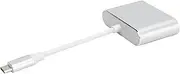 VGA Adapter, 4K Converter for Small Screen to Big Screen, Type‑C to Higher Definition Multimedia Interface, Plug and Play. (White and Grey)