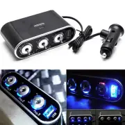 Multiple Cigarette Lighter Adapter Outlet 3 Socket Splitter Multi USB Car Charge (for: Subaru)