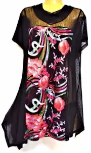 TS TAKING SHAPE PETITE plus sz XXS / 12 Nights In Bloom Tunic sheer NWT rrp$150!