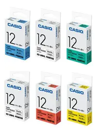 在飛比找樂天市場購物網優惠-CASIO 標籤機專用12mm 色帶 /個 XR-12BU1