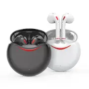 T1 Mini TWS Wireless Bluetooth 5.1 HiFi Stereo Smart Noise-Cancelling Low-Latency Headphones With Microphone For Sports And Music - Black white