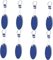 [Milisten] 8pcs Eva Floating Keychain for Water Sports Oval Key Float for Boating Kayaking Surfing Fishing Lightweight Buoyant Key Ring Pendant Comfortable Accessory
