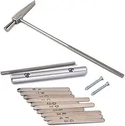 Abaodam 10-note Kalimba Keys Carbon Steel for Thumb Piano Replacement Parts with Tuning Hammer and Screws