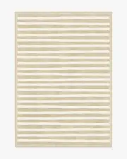 150' x 215' | Machine Washable Runner Rug | Kid & Pet Friendly | Indoor Rug | Elin Stripe Latte Cream Rug by goop | Ruggable