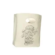 Organic Cotton Canvas Lunch Bag - Reusable & Machine 1 White with Print