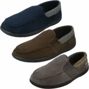 Mens Padders 'Stan' Classic Moccasin Style Textile Slippers - G Fitting