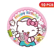 Hello Kitty Theme 7 inch 17cm Plates 10PK - Kids Birthday Party Tableware