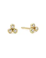 Lagos 18K Gold Ksl Diamond Triangle Stud Earrings