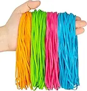 Sukh 120PCS Large Rubber Bands, 7" Multicolor Elastic Bands, Heavy Duty, Extra Large, Big, Office Supplies, Trash Can Bands