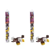 2x 100pc Plus-Plus Bald Eagle Tube 2D Building Puzzle Kids Fun Activity Toy 5+