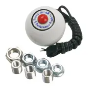 B&M 46112 Round Button Shifter Knob 12V Button White 1/2-20/3/8-24/3/8-16