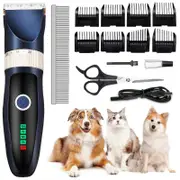 Dog Clippers Set USB Rechargeable With LCD Cordless Pet Hair Clipper Trimmer